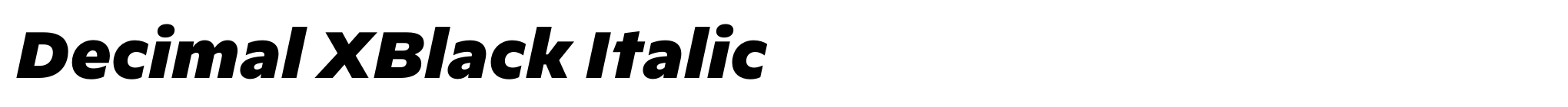 Decimal XBlack Italic image